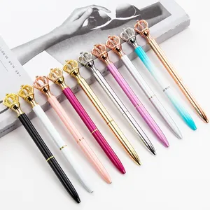 Roterende Scepter Metalen Balpen Reclame Gift Metalen Pen Gift Briefpapier Leuke Cartoon Fantasie Kroon Pen