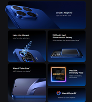 Kedatangan Baru Xiao Mi 17T Pro Versi Global Smartphone 5G dengan Layar 6.83 inci Hyper AI Dimensity 9500 7000mAh 100W NFC.