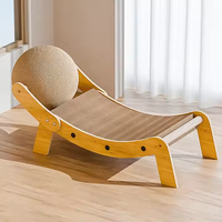 Canapé à gratter robuste pour chat Sisal surélevé Kitten Scratching Board Bed avec tapis