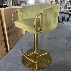 <span class=keywords><strong>Tabouret</strong></span> de bar réglable en hauteur, durable, avec structure en acier inoxydable, pour salons de beauté, salons de manucure, boutiques de mariages - Tabourets hauts au design moderne - Product Image 5