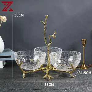 Elegante Ciotola per Frutta di Lusso, Vassoio in Vetro con Supporto per Snack, Caramelle e Frutta Secca per Salotto e Tavolo da Tè - Product Image 2