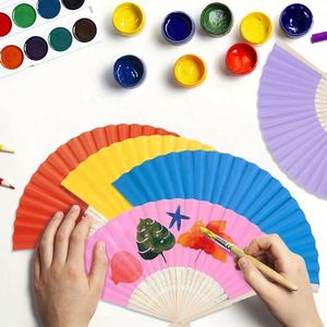 Éventail pliant portatif en tissu pour femmes, idéal pour mariage, danse, bricolage, style chinois et japonais, en bambou - Product Image 4