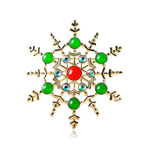 <span class=keywords><strong>YINI</strong></span>, broches navideños de moda con diamantes de imitación de Metal Vintage personalizados al por mayor del fabricante y colección de diseñador de ramillete - Product Image 5