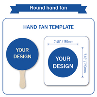 Paquete Paddle Fan Plantilla SVG PSD DXF Ms Word DocxPng 8,5 "x 11" Hoja Ventilador imprimible para boda Iglesia Graduado