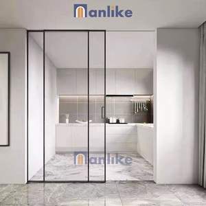 Sistema de Puertas Corredizas Ocultas de Vidrio para <span class=keywords><strong>Armario</strong></span>, Impermeable, de Aluminio, para División de Espacios en Terraz, Automático, de Anlike - Product Image 1