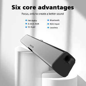 Audio Música Barras de sonido Altavoz para TV Barra de sonido 2,0 canales con cable e inalámbrico 20W Altavoz largo para sistema de cine en casa - Product Image 4