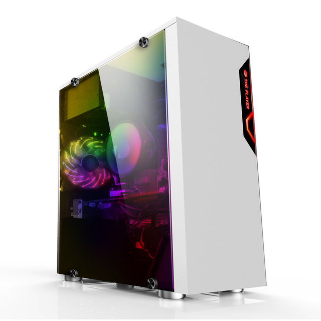 Stylish Cast Iron Integrated ATX Full Side Transparent Gaming Desktop Computer Host Box Atx Computer case Stock Product