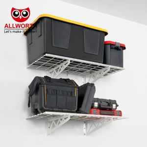 壁ブラケット防錆シリーズホワイトフレキシブル設置ガレージ収納ソリューションツールオーガナイザー - Product Image 4