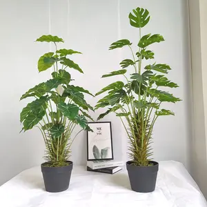 2021 Neues Design Künstliche Philodendron-Selloum-Pflanzen Spring Taro Decorative Plant
