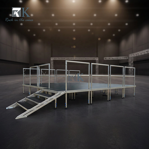 ระบบเวทีอลูมิเนียมสำเร็จรูปสำหรับงานกลางแจ้ง ป้องกันการลื่น พร้อมราวบันได - Product Image 2