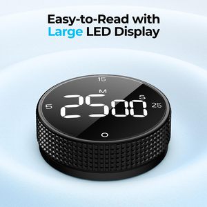 Minuteur visuel à affichage LED en plastique écologique, piles AAA, pour cuisine, salle de classe, fitness, pâtisserie - Product Image 5