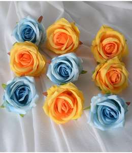 Têtes de <span class=keywords><strong>fleurs</strong></span> de rose en soie réalistes de 7 cm en gros, accessoires de photographie, décoration de la Saint-Valentin, décoration de Noël, fabrication artisanale, longue durée - Product Image 4