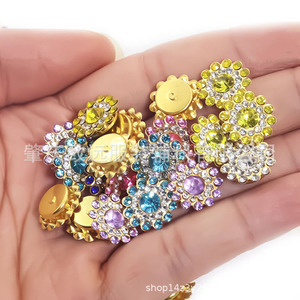 เคสโทรศัพท์ลายดอกพลัมกลมขนาด 14 มม. ประดับด้วยคริสตัล สำหรับงาน DIY อุปกรณ์ตกแต่งเครื่องประดับ ขนาดเล็ก ชุบสแตนเลส ฤดูร้อน 2025 - Product Image 3