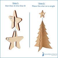 Décorations de sapin de Noël en bois géant personnalisées de 36 pouces à fentes 3d pour la peinture de fête et l'affichage des chats.