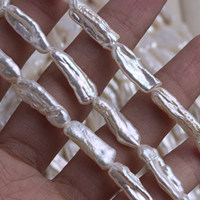 Perles d'eau douce naturelles Biwa baroques de qualité AAA, 6-7 mm, haute brillance, sans noyau, perles verticales percées, perles en vrac pour la fabrication de bijoux