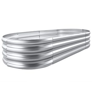 HOT 10inches Tall Galvanized Raised Garden Bed Metal Steel Planter Box Kit <b>for</b> Flower Planters Vegetables <b>Herb</b> - Product Image 1