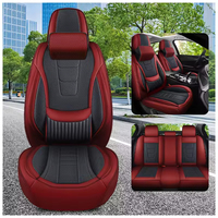 Fundas de Asiento de Coche de Cuero Perforado Universales de Estilo Ejecutivo de Lujo, Accesorios Interiores para Automóviles, Juego Completo de 16 Piezas, Directo de Fábrica