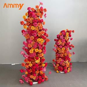 Suministros de decoración de boda Ammy, rosas rojas, arco de flores, corredor, flores de boda, <span class=keywords><strong>torre</strong></span> de pastel, flores artificiales, de flores - Product Image 3