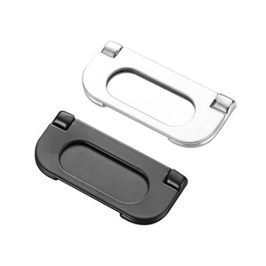 Tiradores de cajón ocultos de acero inoxidable, diseño minimalista rectangular, fácil instalación para muebles con cajones - Product Image 4