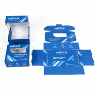 Boîte cadeau en carton personnalisée pour pièces automobiles, avec couvercle et base, fenêtre bleue imprimée, pour kit d'accessoires de voiture, vente en gros, au détail, OEM, ODM, personnalisation de marque