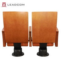 Siège pliant Leadcom LS-21601 élégant avec base à piétement unique et coque en bois massif pour salles de conférence, théâtres et auditoriums