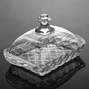 Medio oriente stile <span class=keywords><strong>di</strong></span> vetro piatto <span class=keywords><strong>di</strong></span> burro con la copertura per la cerimonia nuziale - Product Image 4