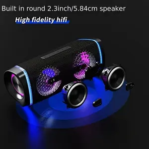 OEM Stereo Speaker Tooth Soundbar Speaker With Subwoofer Sound Bar Home 80watts Output Super Bass 2.1TV Theater System Blue RGB
