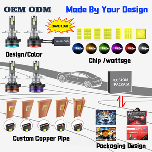 थोक ऑटो H4 कार के नेतृत्व में हेडलाइट बल्ब कैंबस चिप h1 h7 h11 hb3 9005 hb4 9006 ड्राइविंग लाइट के साथ हेडलैंप - Product Image 6