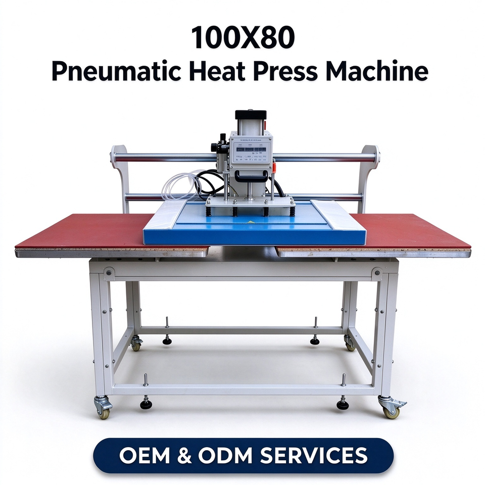 100x80 Large Format Pneumatic Double Station Heat Press Machine High ...