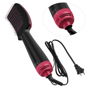 Hot Air Comb Blow Dryer With Negative Ion For Straightening And <b>Curling</b> Hair Electric Hair Styler ABS Material - Product Image 2