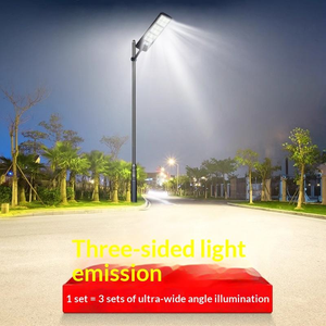 مصباح شارع <span class=keywords><strong>LED</strong></span> يعمل بالطاقة الشمسية مع مستشعر رادار، مصنوع من مادة ABS، بطارية ليثيوم أيون، سطوع عالي 6000K، إضاءة نهارية، تصنيف IP67، شعاع 320 درجة، للحدائق، 200 واط - Product Image 3