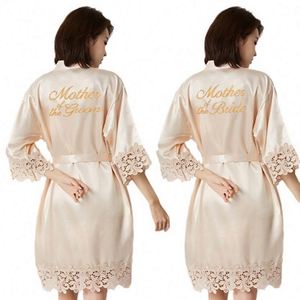 Bridal Shower Party <strong>Wedding</strong> Morning Robe Decoration Kimono <strong>Dress</strong> Lingerie Bride Bridesmaid Sleepwear <strong>Mother's</strong> <strong>Groom</strong> Gown - Product Image 5
