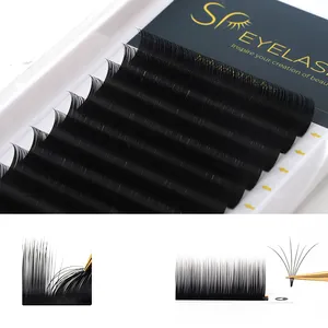 SP Eyelash Dark Black Matte Luxury Cashmere Extensión de pestañas Volúmenes Bandejas de pestañas Camellia Lash Extensions