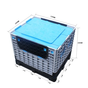860 liter Folding Large plastic pallet box bin for fruit and vegetables