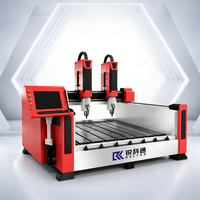 Routeur CNC double tête 1530 pour la découpe de pierre, machine à découper la pierre à double tête