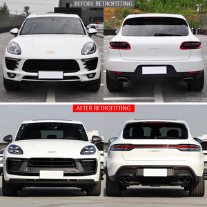 Nouvelle mise à niveau automobile 2024 Macan GTS : Pare-chocs avant/arrière, feux de brouillard, feux arrière, phares LED, kit carrosserie à fixer par vis pour Macan 2014-2018 - Product Image 4