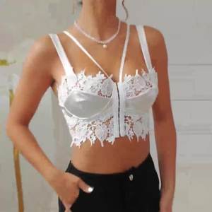 Venta caliente de lencería sexy europea y americana para chicas calientes Pure Desire Lace Mesh See Through Shoulder Strap Vest para mujeres - Product Image 6