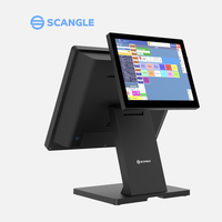 Scangle D5 OEM логотип двойной экран POS машина Windows OS поддерживает розничный бизнес