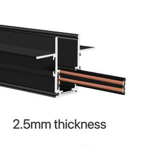 Lampada a binario magnetico a LED da incasso 2.5mm profilo in alluminio 2 3 4 fili-guida per lampada a binario magnetico flessibile - Product Image 2