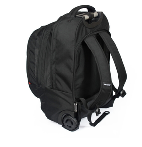 SUISSEWIN <strong>Black</strong> Wheeled <strong>Backpack</strong> Trolley Travel Business <strong>Backpack</strong> Trolley <strong>Man</strong> Bag Laptop <strong>Backpack</strong> with Wheels - Product Image 5