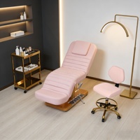Table de massage électrique réglable à 3 moteurs, table faciale moderne en PU, équipement de beauté pour salon, spa, extension de cils, clinique