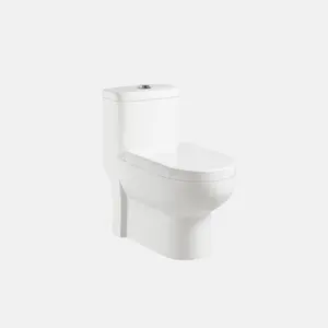 Avrupa klasik beyaz renk banyo sıhhi tesisat tek parça tuvalet WC otel banyo kullanımı seramik tuvalet seti