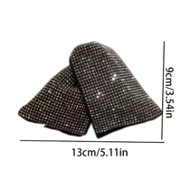 Nouvel Arrivage – Pinces à Cheveux Grandes et Élégantes pour Femme, en Tissu Triangle avec Nœud Papillon Style Vintage Français et Strass Scintillants – Vente en Gros