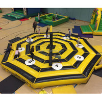 Bras rotatif mécanique éliminateur de jeu meltdown machine à balayeuse gonflable debout dernière personne