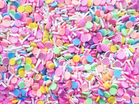 Tranches de pâte polymère en forme de gâteau roulé 5mm, faux confettis pour la décoration de résine, faux confettis pour shakers de gobelets, confettis à saupoudrer sur table, garnitures pour slime