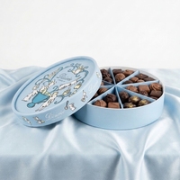 Boîte de chocolat en forme de cercle sans danger pour les aliments avec emballage en papier boîtes à bonbons eid mubarak pour chocolat bon bon