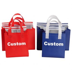 Free Sample Wholesale Cheap Custom odm foil nonwoven Thermal non woven <b>bag</b> Insulated <b>Freezer</b> cooler <b>bags</b> For Food Delivery - Product Image 2