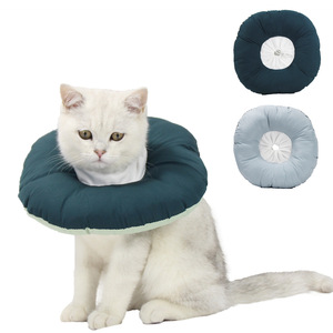 Collier imperméable en polyester pour animaux de compagnie, collier élisabéthain pour <span class=keywords><strong>chat</strong></span> et chien, anti-griffures/anti-léchage, collier doux de couleur - Product Image 1