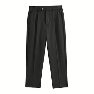 Pantaloni Eleganti da <span class=keywords><strong>Uomo</strong></span> OEM/ODM, Slim Fit, Gamba Dritta, Neri, Formali, per Ufficio e Casual - Product Image 6