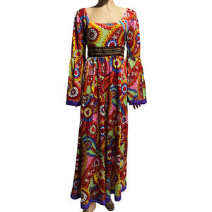 Set <span class=keywords><strong>Costume</strong></span> Hippie Flower Power anni 1960 per le donne Vintage segno vestito per Halloween e feste a tema - Product Image 1